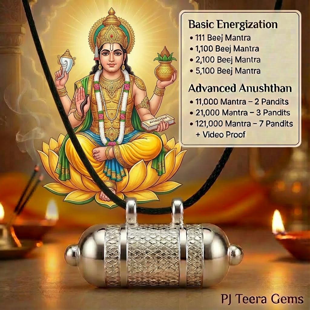 Dhanvantari Kavach Amulet | Vedic Healing Charm | Ashtdhatu Amulet  2