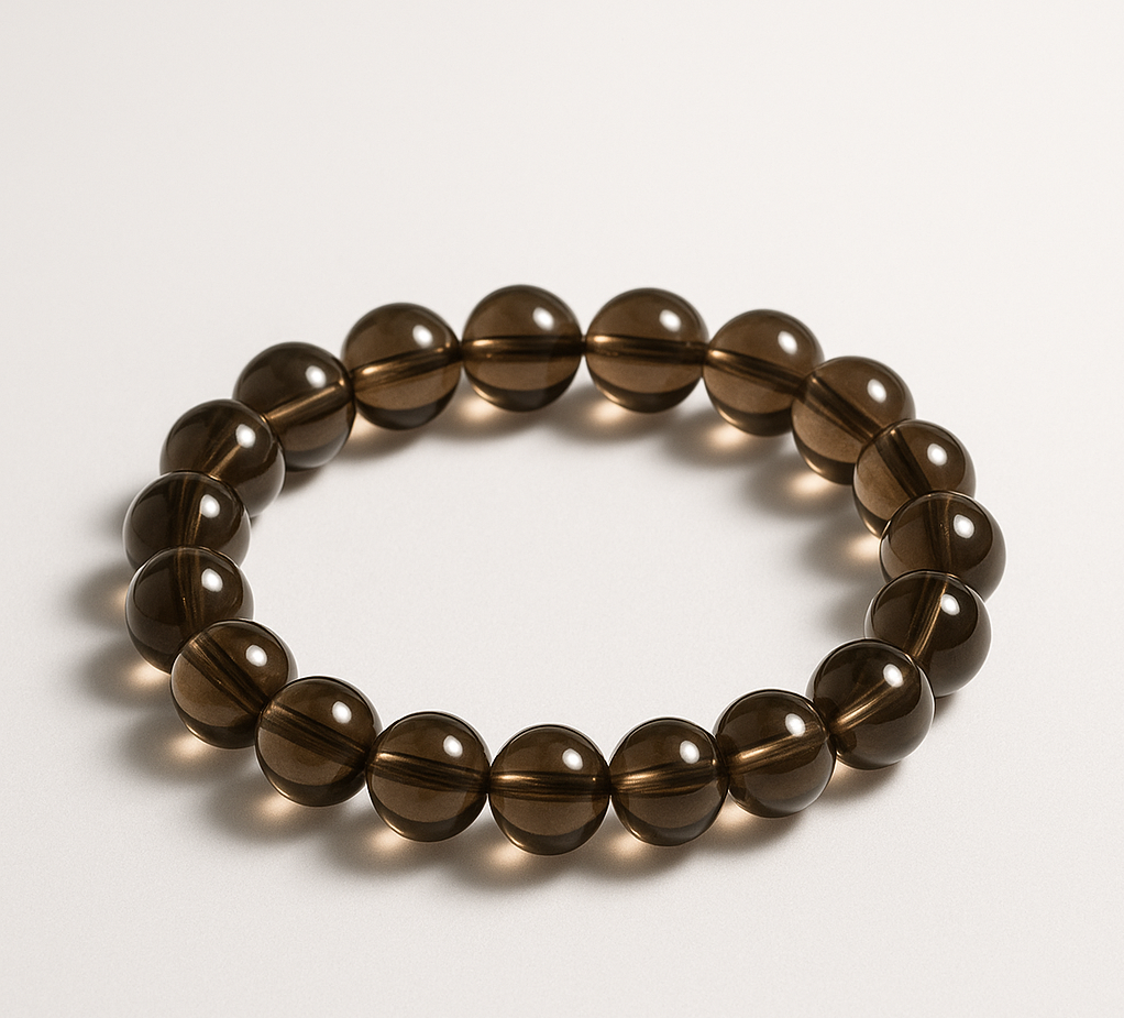 AAA Smoky Quartz Bracelet: Grounding Gemstone, Reiki Infused | 8 12mm bracelet