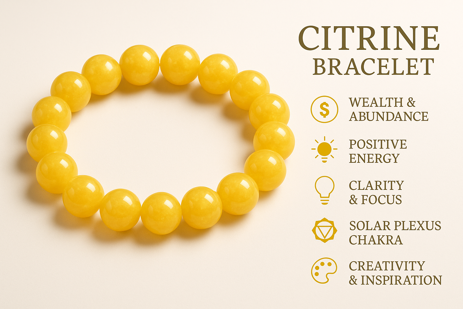 Yellow Calcite Bracelet: AAA Grade Crystal, Positivity & Confidence | 8 12mm bracelet 4