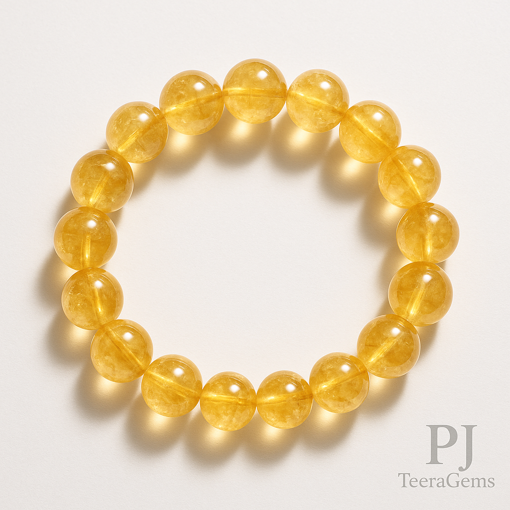 AAA Citrine Crystal Bracelet8mm: Stone of Success & Abundance 2