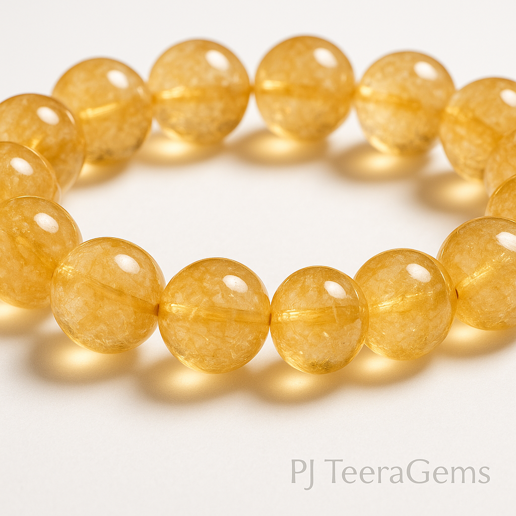 AAA Citrine Crystal Bracelet8mm: Stone of Success & Abundance 3
