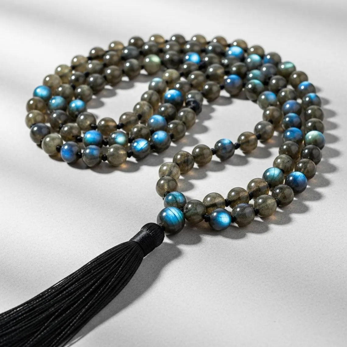 knotted mala | Labradorite Mala Necklace 5