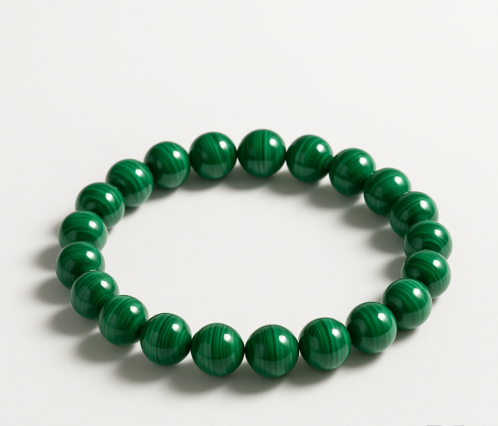 AAA Malachite Bracelet: Healing, Protection, Transformation - 8MM | stretch bracelet