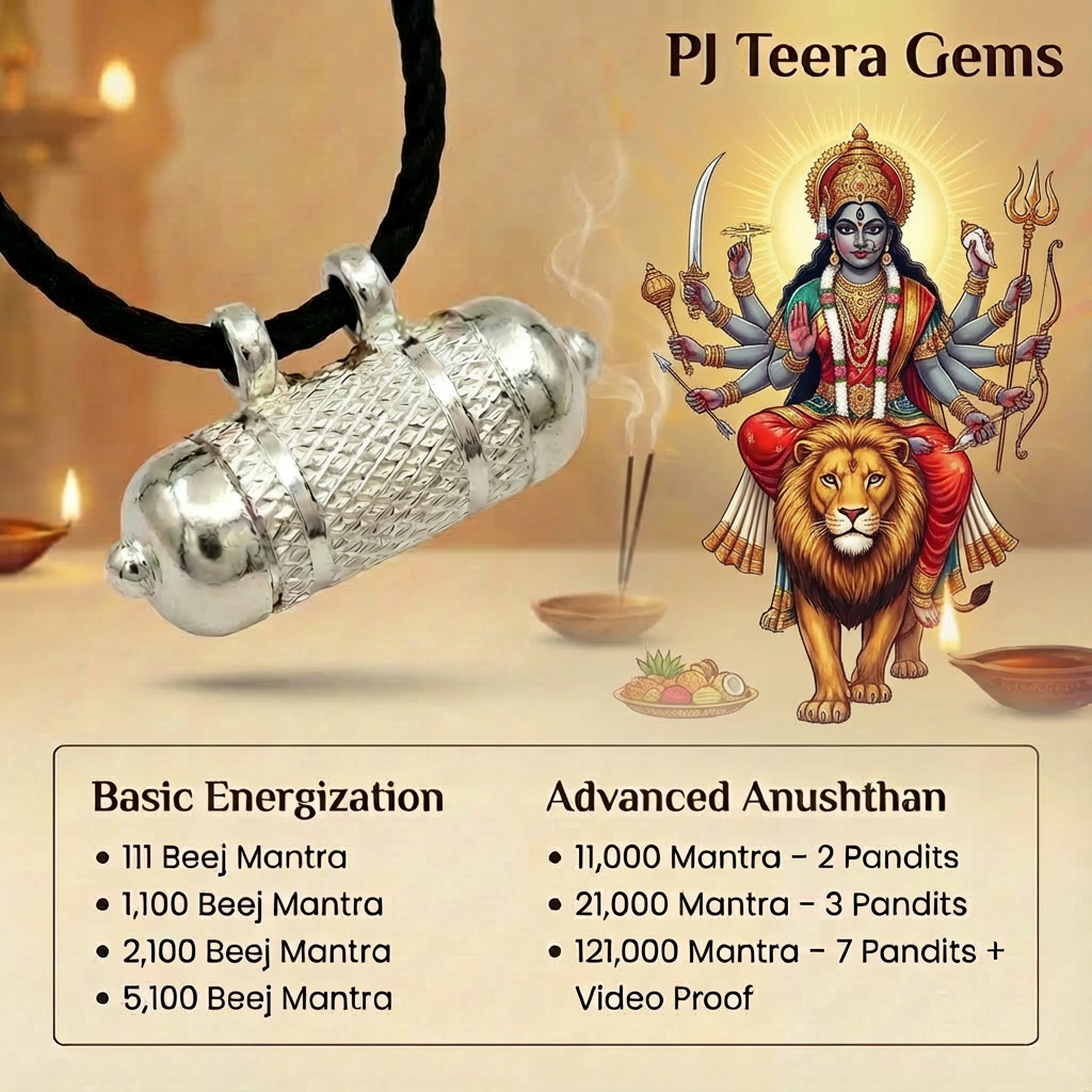 Durga Raksha Kavach | Pure Silver Divine Protection Amulet | astdhatu kavach 2