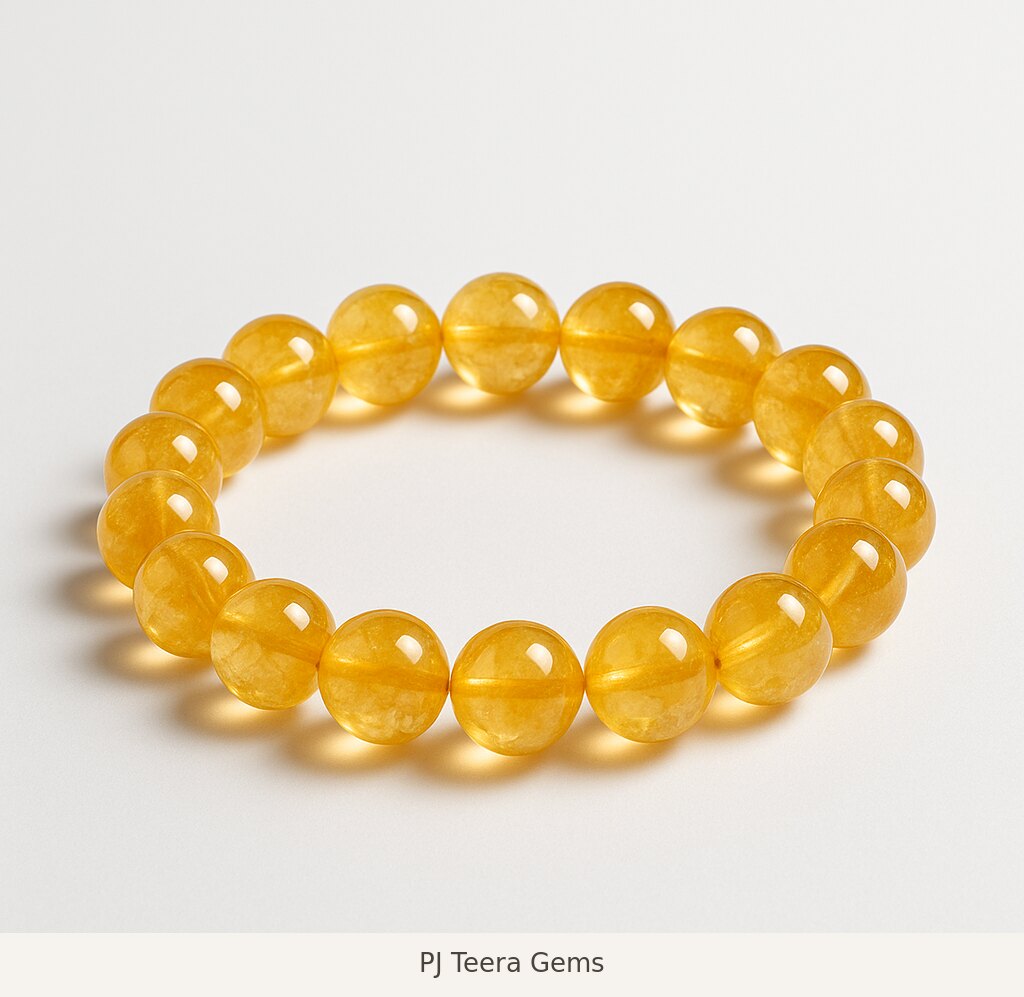Citrine Bracelet, 8mm Beads | PJ Teera Gems