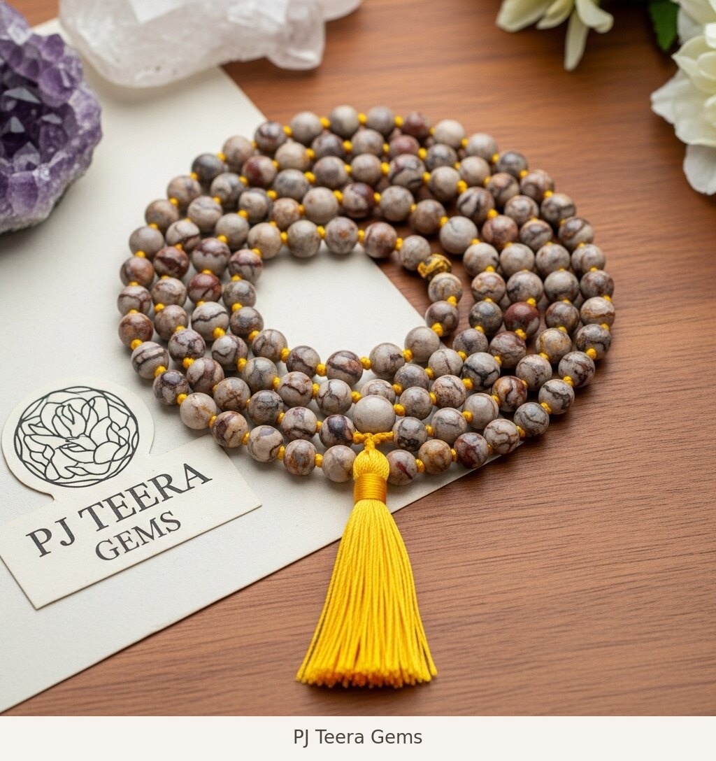 Crazy Lace Agate Mala, 108 | PJ Teera Gems