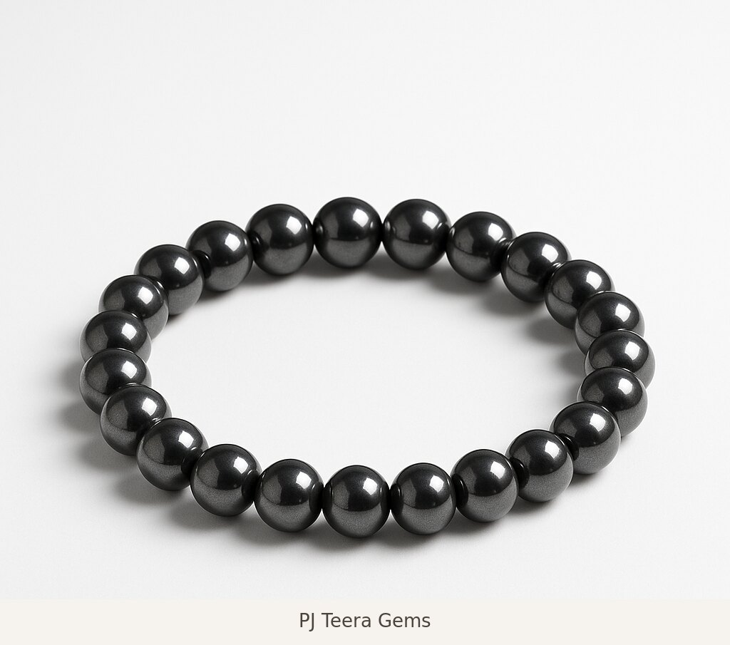 Hematite Bracelet, 8mm Beads | PJ Teera Gems