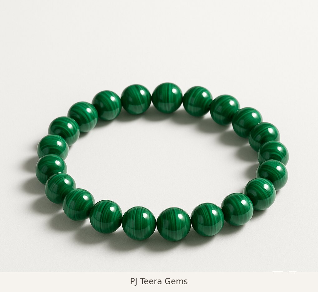 Malachite Bracelet, 8mm Beads | PJ Teera Gems