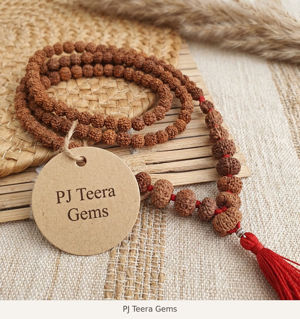 Nepali Rudraksha Mala, 1 to 14 | PJ Teera Gems