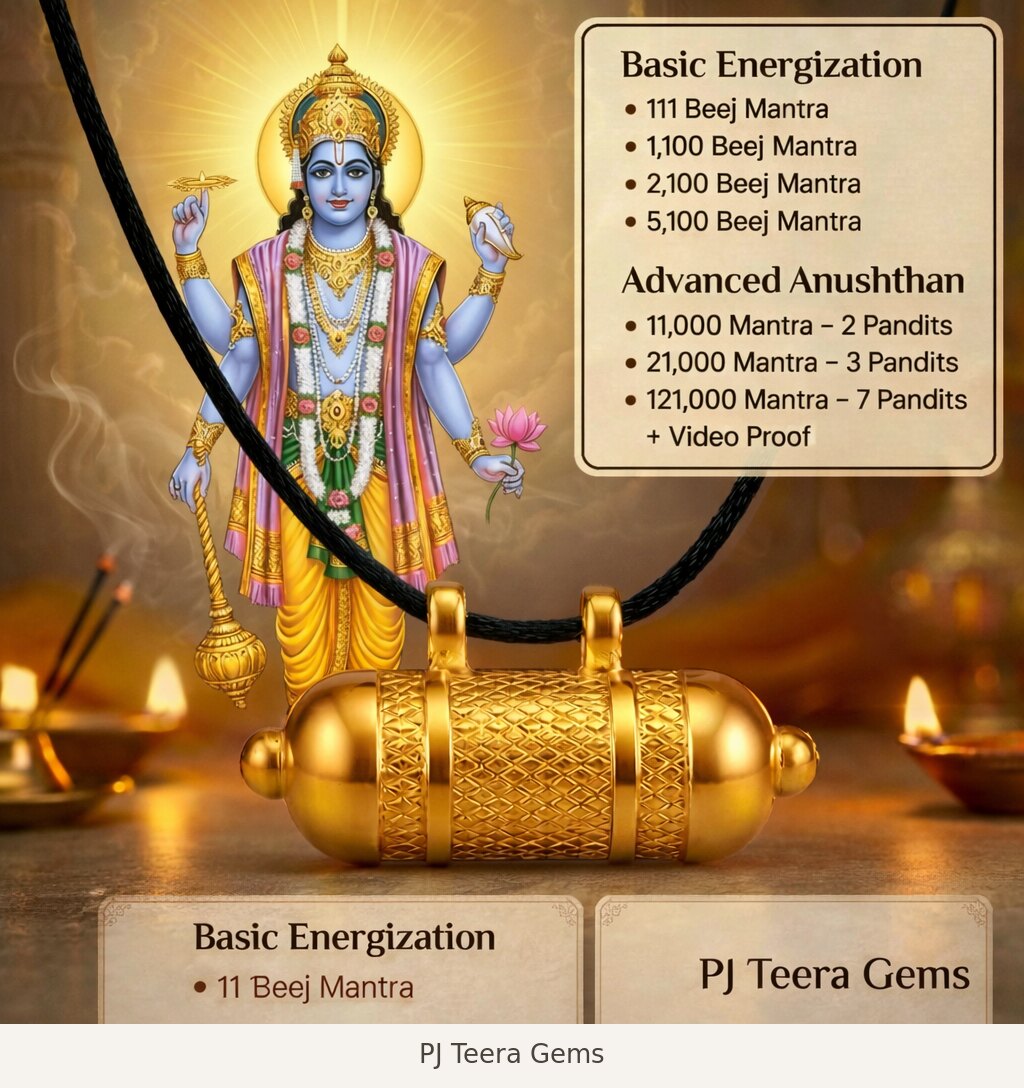 Shri Vishnu Kavach Pendant | PJ Teera Gems